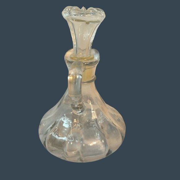 Anchor Hocking Glass Oil Vinegar Cruet Set Cut Glass Stoppers Clear - Picture 12 of 16
